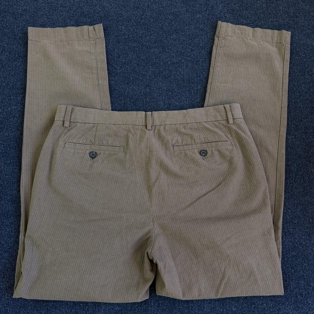 Banana Republic Pants Mens 34x34 Beige Herringbone Chino Straight Leg‎ Casual
